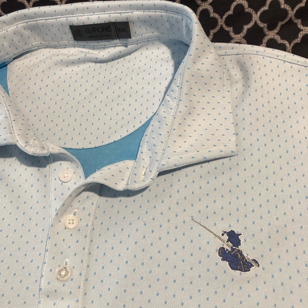 G/FORE Golf Polo Mens Large Blue Sz 2XL Short Sleeve Gg